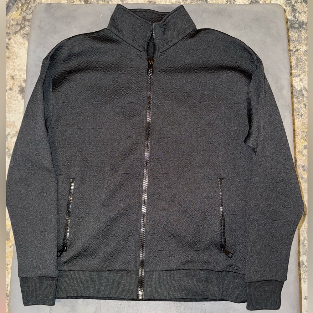 LOUIS VUITTON- monogrammed zip through top Jacket